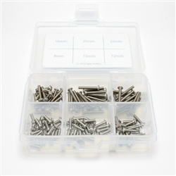 Gear Head RC M3 Stainless Steel Button Head Socket Cap Screw 125 pc. Assortment