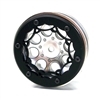 Gear Head RC Axial 1.9" Wheel Beadlock Rings, Style No. 6, Black Delrin (4)
