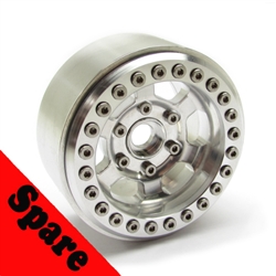 Gear Head RC 1.9" BTR TT Beadlock Wheel - Silver Ring (1) Spare - DISCONTINUED