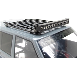 Gear Head RC 1/10 Scale Jeep XJ Slim Line Roof Rack with Light Bar Mount