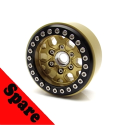 Gear Head RC 1.9" Tombstone Beadlock Wheel, Gold (1) Spare
