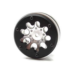 Gear Head RC Axial 1.9" Wheel Beadlock Rings, Style No. 11, Black Delrin (4)