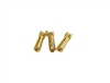 Gear Head RC Gold Plated Male 4mm Bullet Connectors (3 Pack)