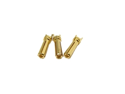 Gear Head RC Gold Plated Male 4mm Bullet Connectors (3 Pack)