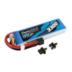 Gens ace 3S 11.1V 3300mAh 45C LiPo Battery - Deans and EC3 (01148)