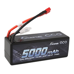 Gens ace 4S 14.8V 5000mAh 50C Hardcase LiPo Battery - Deans (00031)