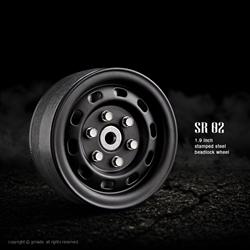 Gmade 1.9" SR02 Beadlock Wheels (Matte black) (2)