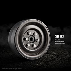 Gmade 1.9" SR03 Beadlock Wheels (Uncoated steel) (2)
