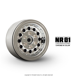 Gmade 1.9" NR01 Beadlock Wheels (Chrome) (2)