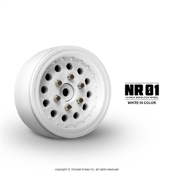 Gmade 1.9" NR01 Beadlock Wheels (White) (2)