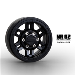 Gmade NR02 1.9" Beadlock Wheels Black (2)