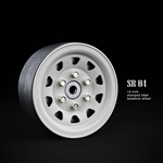 Gmade 1.9" SR04 Beadlock Wheels (Gloss White) (2)