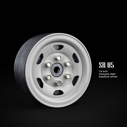 Gmade 1.9" SR05 Beadlock Wheels (Gloss White) (2)