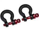 Hot Racing 1/10 Scale Black Tow Shackle D-Rings (2)