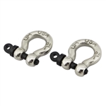Hot Racing 1/10 Scale Alum Chrome Tow Shackle D-Rings (2)