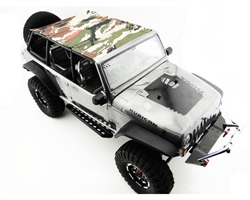 Hot Racing Jeep 4 Door Soft Top Camoflauge for Axial SCX Jeep