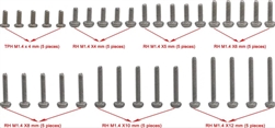 Hot Racing M1.4 Screw Set for SCX24 (35 pcs)