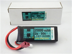 Helios RC 2S 7.4V 2000mAh 50C Lipo Battery - Deans