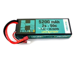 Helios RC 2S 7.4V 5200mAh 50C Hard Case LiPo Battery - Deans