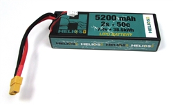 Helios RC 2S 7.4V 5200mAh 50C Hard Case LiPo Battery - XT60