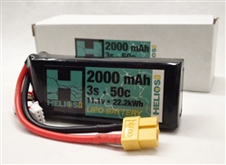 Helios RC 3S 11.1V 2000mAh 50C LiPo Battery - XT60