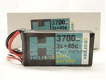 Helios RC 3S 11.1V 3700mAh 45C Shorty LiPo Battery - EC3