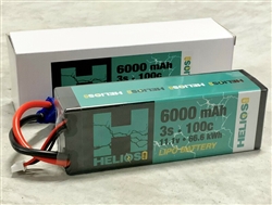 Helios RC 3S 11.1V 6000mAh 100C Bashmax LiPo Battery - EC5