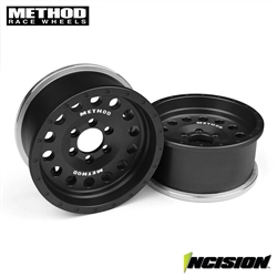 Incision Method 1.9" MR307 Black Anodized Wheels (2)