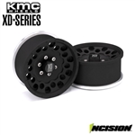 Incision KMC 1.9" XD129 Holeshot Black Anodized Wheels (2)