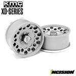 Incision KMC 1.9" XD129 Holeshot Clear Anodized Wheels (2)