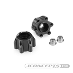 JConcepts Tribute Wheel Aluminum 12mm  Hex Adaptor - 18mm offset Black (2)