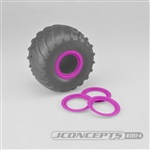 JConcepts Tribute Wheel (Glue On) Mock Beadlock Rings (4) Pink