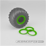 JConcepts Tribute Wheel (Glue On) Mock Beadlock Rings (4) Green
