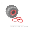 JConcepts Tribute Wheel (Glue On) Mock Beadlock Rings (4) Red