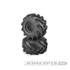 JConcepts Fling Kings Jr. 2.2" Monster Truck Tires - Blue Compound (2)