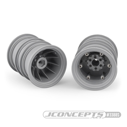 JConcepts Krimson Dually 2.6" Dual Truck Wheels Gray / Silver (2)