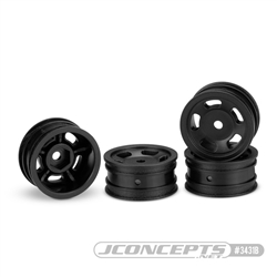 JConcepts Glide 5 1.0" Wheels for SCX24 (Black) (4)