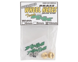 Team KNK 12mm x 10mm Brass Wheel Hexes with Step (2)