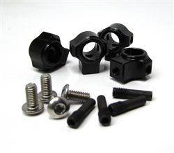 Team KNK Aluminum Screw Pin Body Mounts Black (4)