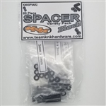 Team KNK (60) Piece 3mm Aluminum Spacer Variety Pack - Black