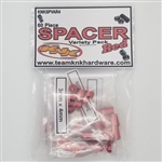 Team KNK (60) Piece 3mm Aluminum Spacer Variety Pack - Red