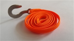 Team KNK 24" Tow Strap with Hefty Hook Neon Orange