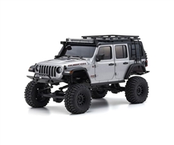 Kyosho MINI-Z 4X4 RTR with Jeep Wrangler Unlimited Rubicon Body with Accessories - Silver