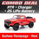 Kyosho Outlaw Rampage PRO 2WD RTR - Red Combo with Charger and 2S LiPo Battery