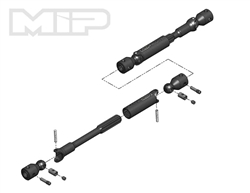 MIP HD Driveline Kit TRX-4 Defender / Tactical 12.8" WB