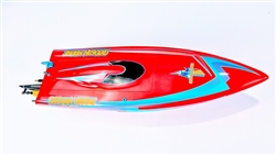 Oxidean Marine Mini-Dom Fiberglass Self-Righting Mono Hull ARTR RC Boat - Red