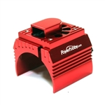 Powerhobby Aluminum Motor Heatsink with Cooling Fan for 1/8 Size Motors, Red