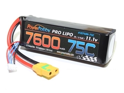 Powerhobby 3S 11.1V 7600mAh 75C LiPo Battery with XT90 Plug