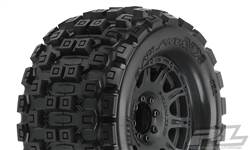Pro-Line Badlands MX38 3.8" All Terrain Tires Mounted on Raid 8x32 Wheels (2)