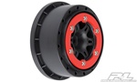 Pro-Line Split Six 2.2"/3.0" Red/Black Bead-Loc Wheels Slash Rear, Slash 4x4 F/R, SCRT10 F/R & Blitz F/R (2)